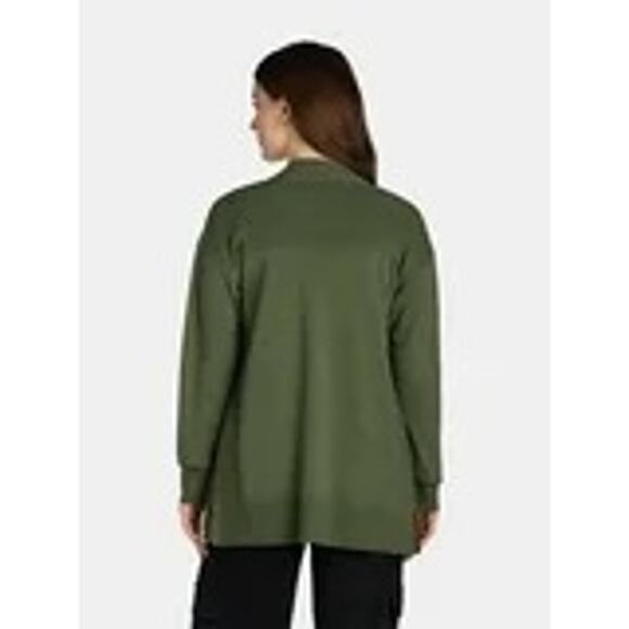 NWT Time and Tru Open Front Cardigan – Olive Green – Lightweight Everyday Layer - Picture 4 of 8